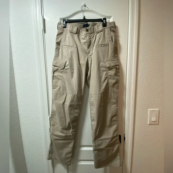511 Tactical Pants Mens 32x34 Beige Cargo Workwear Uniform Double Knee Like New - Picture 3 of 5